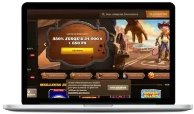 Lizaro casino lobby on a laptop
