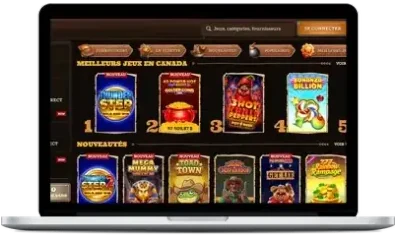 Lizaro slots on desktop